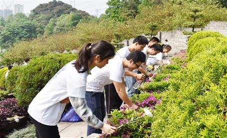公司黨委與北雀社區(qū)黨委開展清明祭掃活動