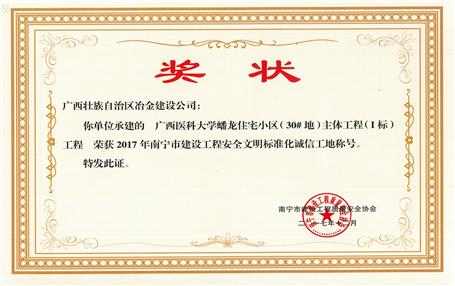 南寧分公司四個項目獲表彰！